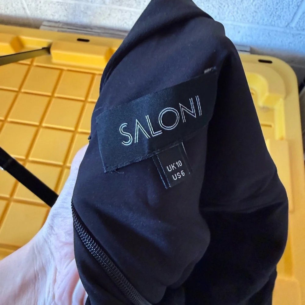 SALONI Black Ruffle Detail Jumpsuit - Picture 6 of 6